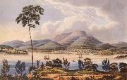 Lycett, Joseph Distant View of Hobart Town,Van Diemen-s Land,from Blufhead china oil painting artist
